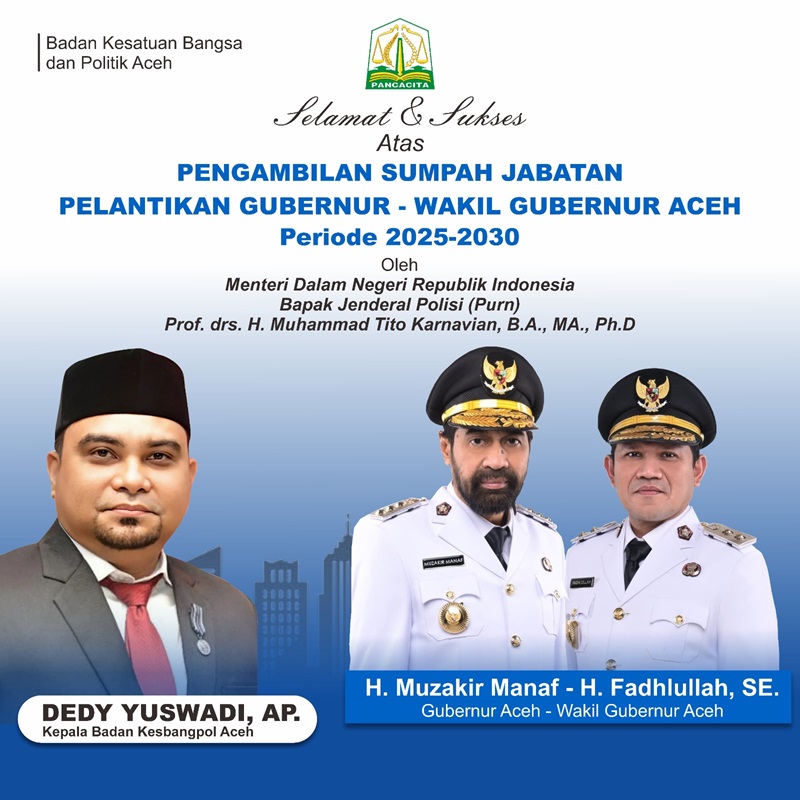 KESBANGPOL - PELANTIKAN GUBERNUR ACEH